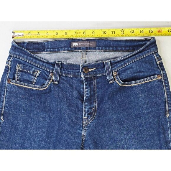 Levis 31X29 Womens Size 12M 529 Curvy Bootcut Blue Denim 5 Pocket Logo Tag Jeans - Picture 4 of 14